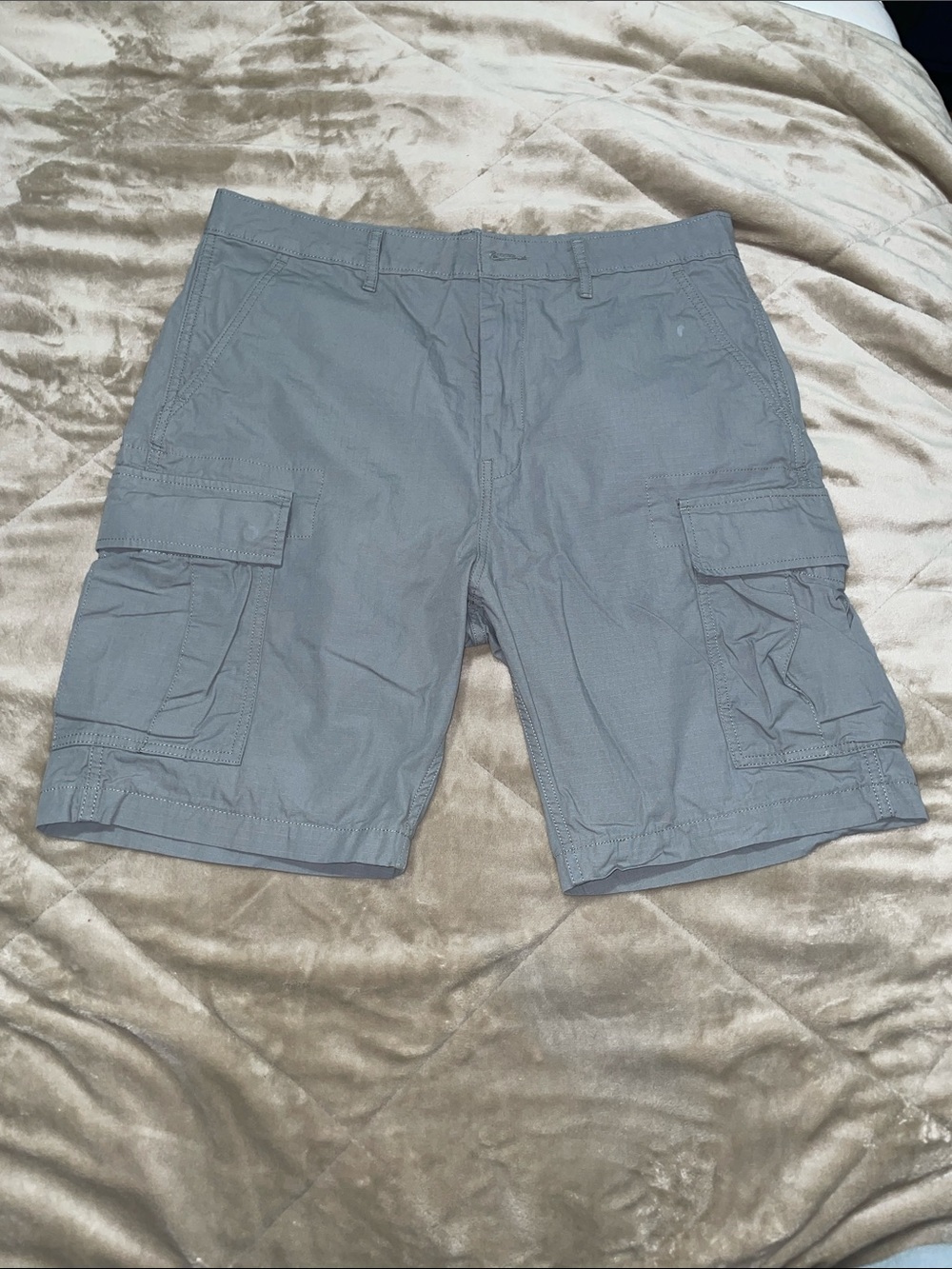 Levi's Light Gray Cargo Shorts with Multiple Pockets size 34